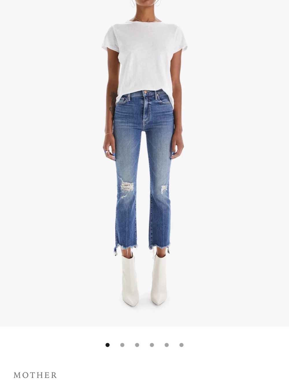 Mother -THE INSIDER CROP STEP CHEW | DANCING ON COALS size 28
